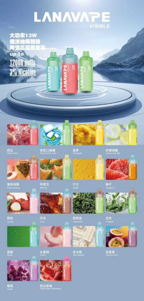 LANA 12000口拋棄式電子煙-全新上線-18種口味可選
